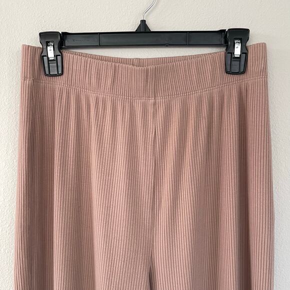 Reformation Tan Ribbed Pull On Relaxed Fit Pants (XL) - Picture 3 of 6